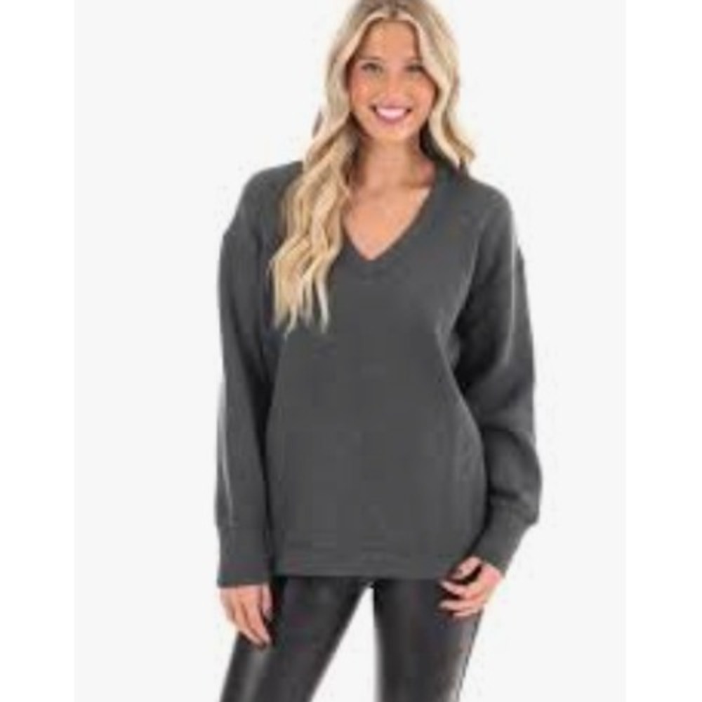 Spanx AirEssentials V-Neck Tunic Classic Grey Heather XS New With Tags